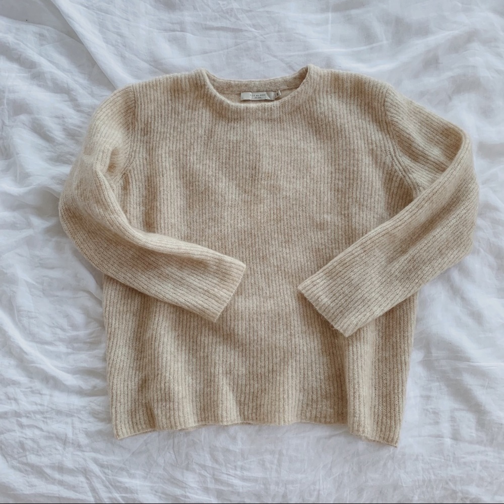 Mohair Sweater Cream M 7115 Szeki